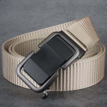 Automatic Buckle Canvas Designer Belt in various colours, featuring a micro-adjustment buckle and durable construction for active New Zealand lifestyles.