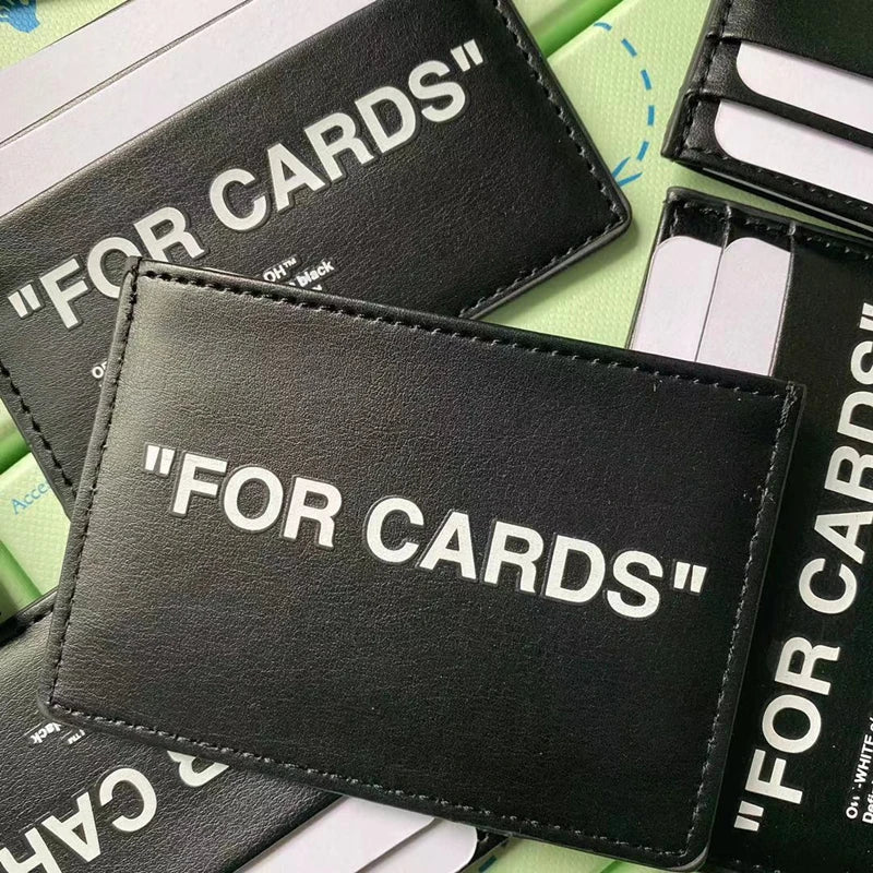 Premium leather wallet with double quote slogan design, featuring dedicated compartments for cards, cash, and passport