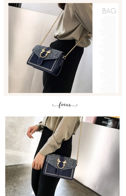 Elegant ladies chain shoulder bag made of premium artificial leather with a fashionable chain strap, perfect for Kiwi women.