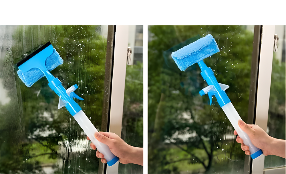 Premium 3-in-1 Spray & Brush cleaning tool with spray bottle, scrub brush, and wide-mouth design for New Zealand homes