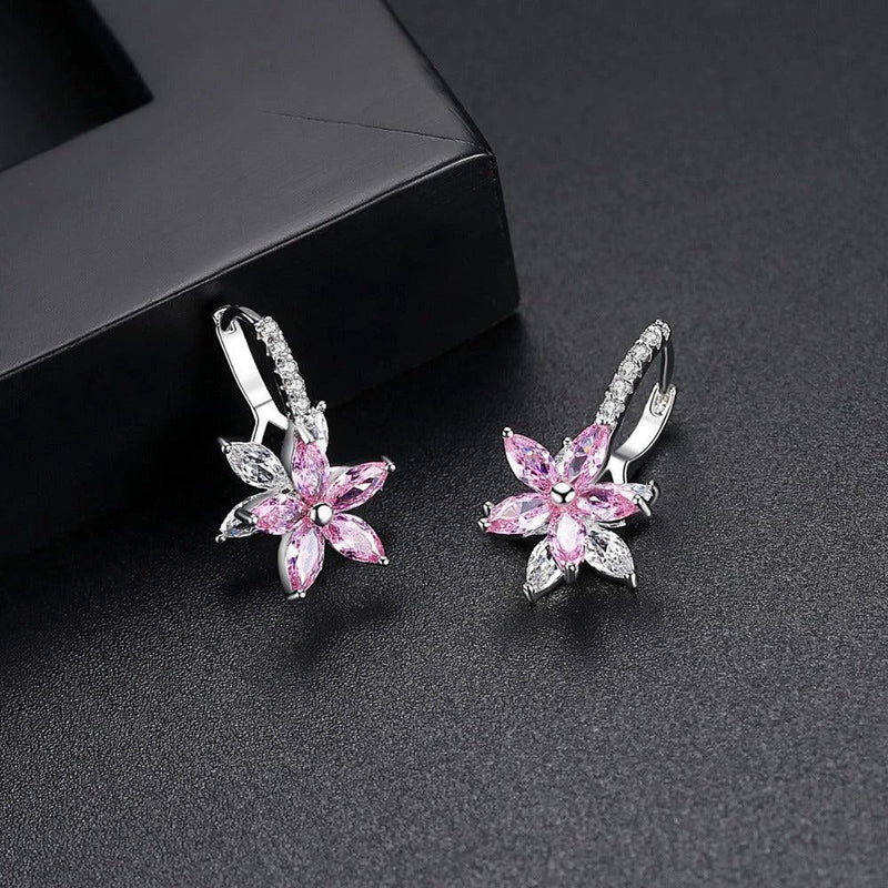 Shopfluxpro NZ Stunning Snowflake Zircon & Multicolor Earrings - Kiwi Sparkle