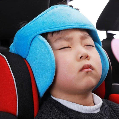 Joopzy Car Seat Head Support in gray, blue, and pink colors to keep Kiwi kids safe and comfortable during car rides