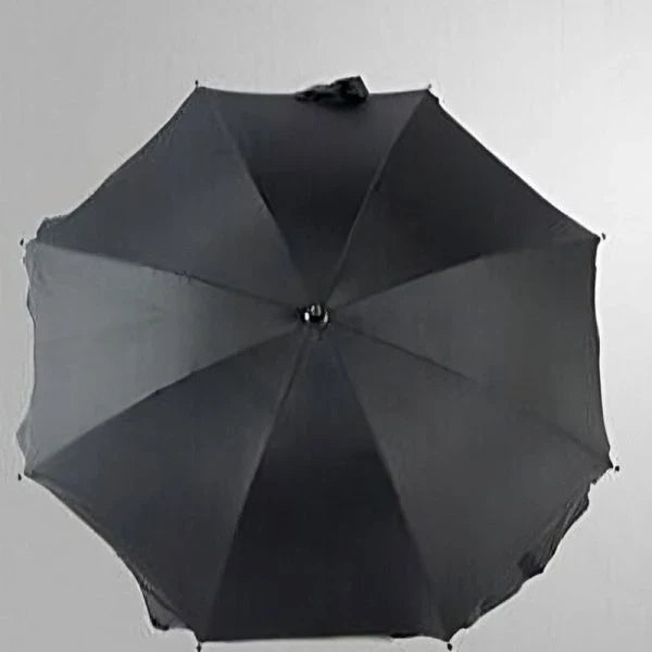 360-degree adjustable stroller umbrella accessory in black, gray, and white colors