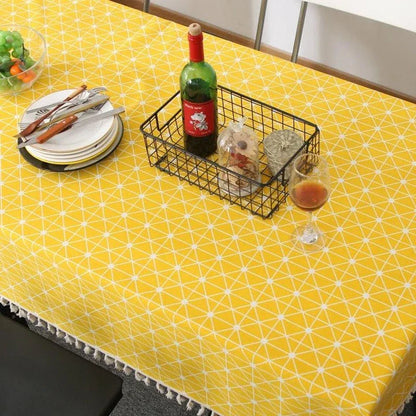 A stylish Nordic-inspired cotton tablecloth in various sizes, suitable for Kiwi homes and dining experiences.