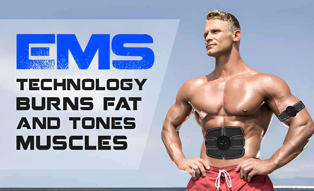 FITBody EMS Abs and Arms Trainer - Portable, Adjustable Muscle Stimulation Device for Toning and Fitness Anywhere