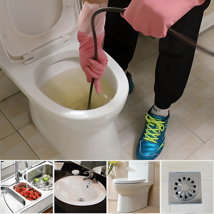 Drain Dredging Drill-Powered Unblocker - Effortlessly unclog sinks, bathtubs, toilets, and more with this versatile plumbing tool