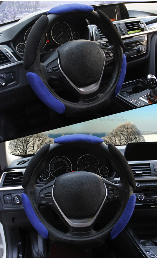 Stylish 3D non-slip steering wheel cover in a variety of colours for enhanced driving comfort and control