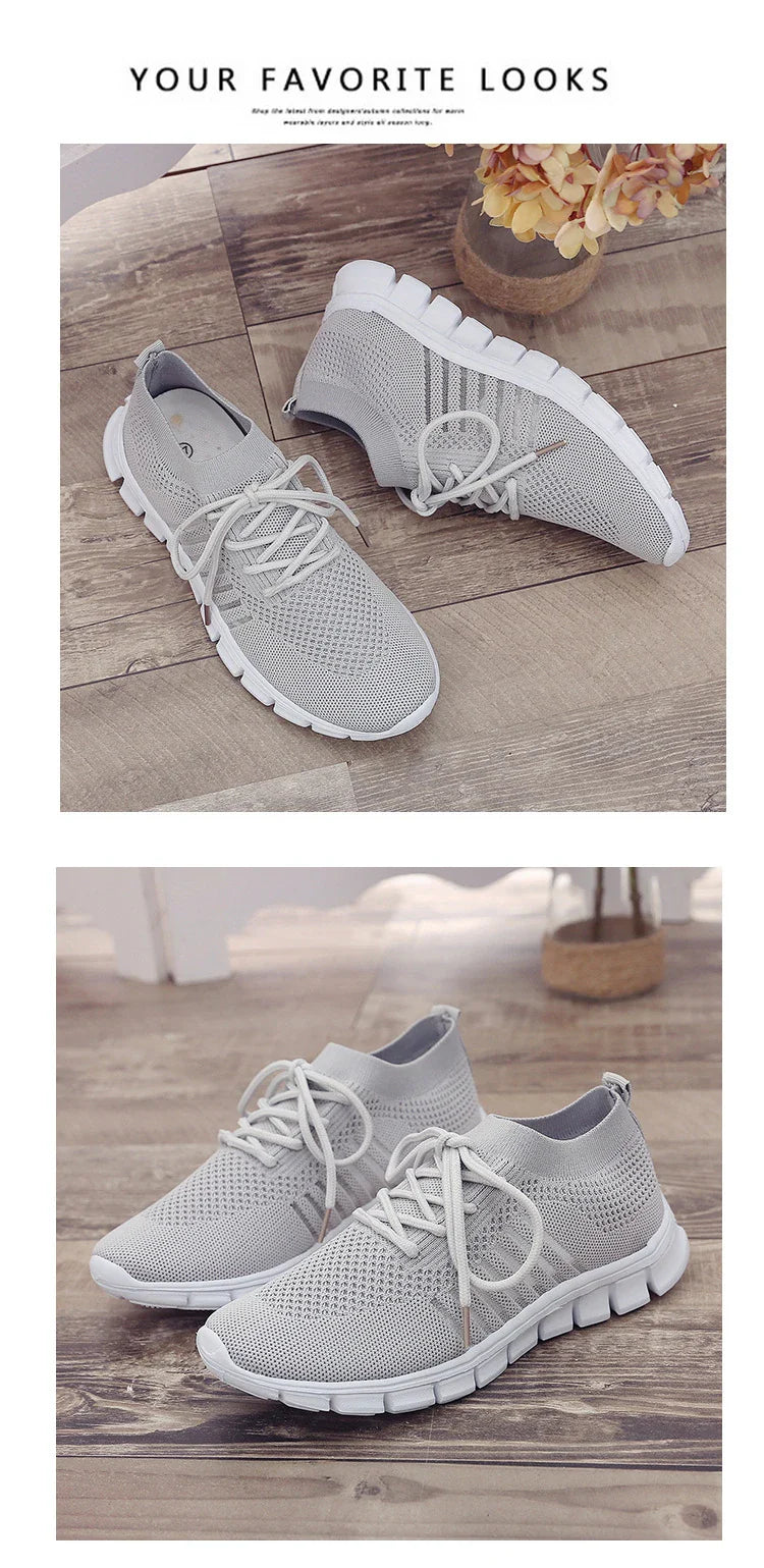 Breathable woven mesh shoes in various colours with a stylish cross-strap design and a durable rubber sole for all-day comfort.