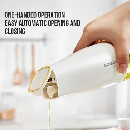 Automatic Leak-Proof Glass Oil Dispenser - Sleek, Durable and Mess-Free Kitchen Essential