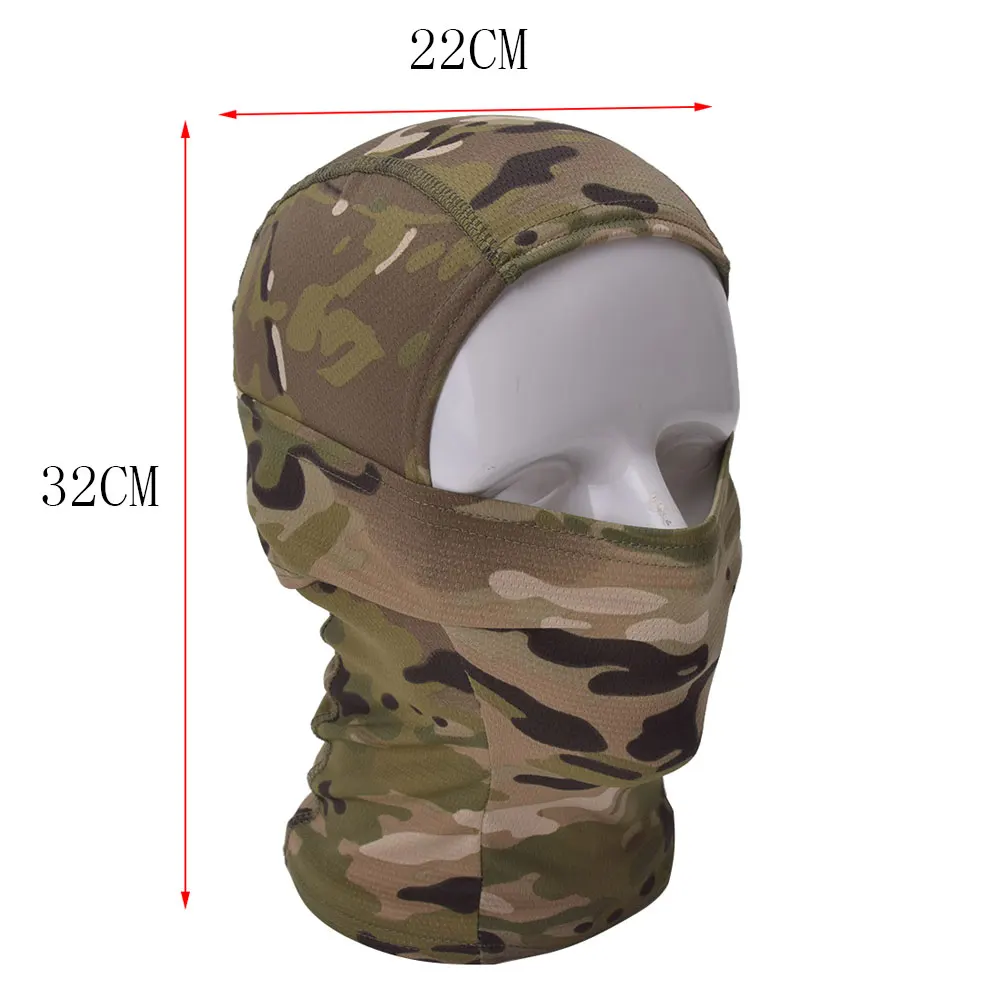 Tactical Camouflage Balaclava Mask with Breathable Polyester Material and Versatile Camo Designs