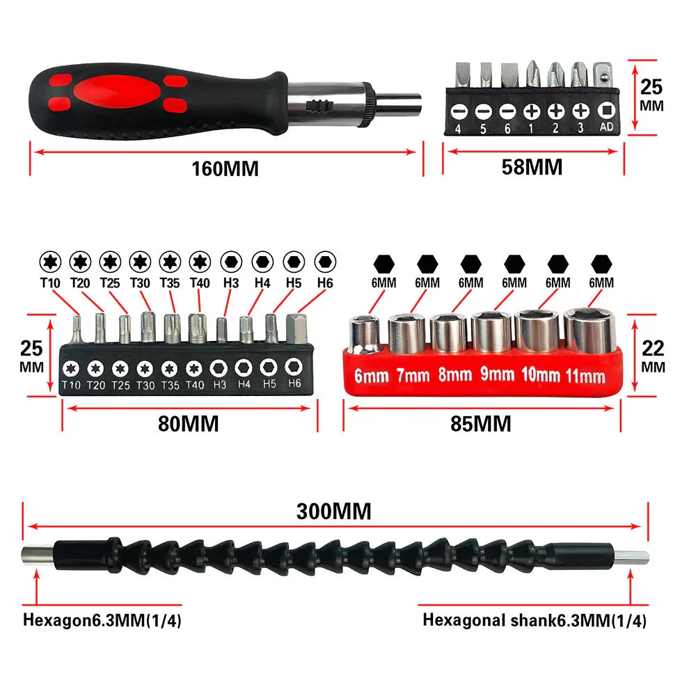 Flexible Shaft Drill Bit Extension - A versatile power tool accessory for accessing tight spaces in computer maintenance, furniture repair, and appliance servicing.