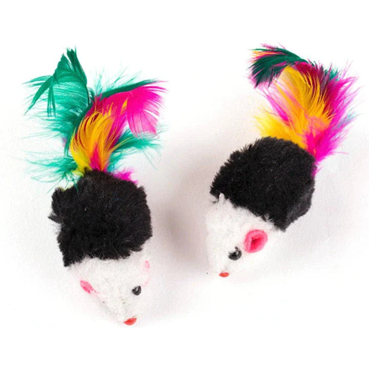 A set of 10 playful mini mouse toys crafted with soft plush materials to engage your Kiwi cat's natural hunting instincts