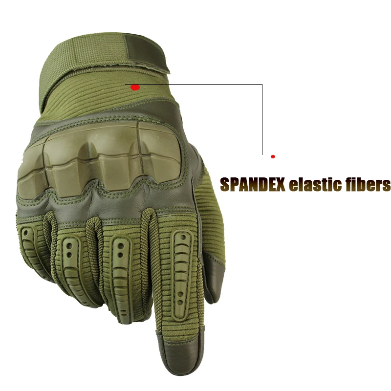 Touch Screen Military Full Finger Gloves with carbon fiber shell, breathable mesh, and shock-absorbing foam for Kiwi tech enthusiasts