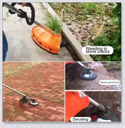 Pavement Grass Trimmer - A heavy-duty, stainless steel tool designed to efficiently tackle tough grass, moss, and brush on hard Kiwi surfaces like concrete and asphalt.