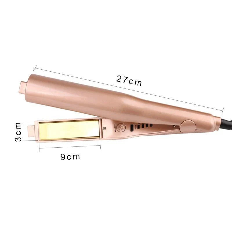 2-in-1 Twist Straightening Curling Iron with adjustable heat settings, ceramic plates, and automatic shut-off for versatile hair styling