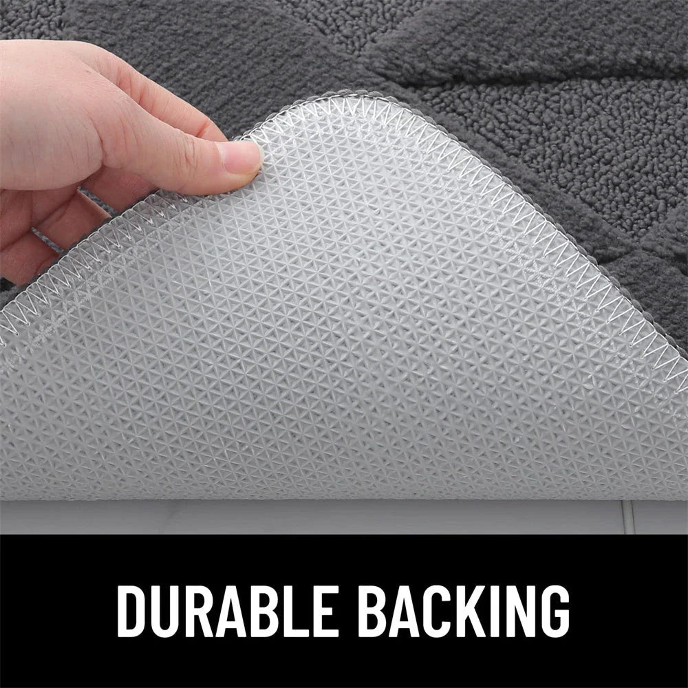 Geometric non-slip microfibre door mat in various sizes, featuring an elegant pattern and durable construction for a clean, stylish entryway.