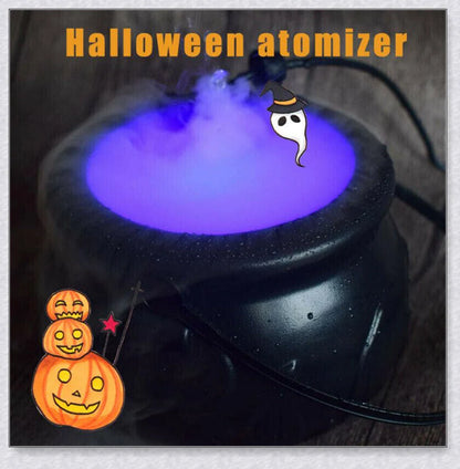 A bewitching Halloween mist maker with color-changing LED lights, perfect for setting a spooky atmosphere in your Kiwi home.