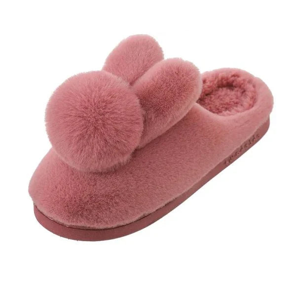 Cozy Bunny Slippers for Kiwi women, featuring plush synthetic fur lining and durable non-slip soles for ultimate indoor comfort and relaxation.