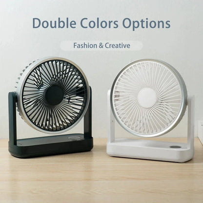 Compact and portable rechargeable USB desk fan with adjustable airflow and long-lasting battery for Kiwi home, office, and outdoor use