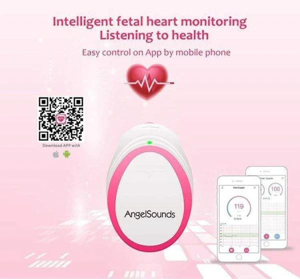 Angelsounds Portable Fetal Doppler for safely monitoring your unborn baby's heartbeat and movements