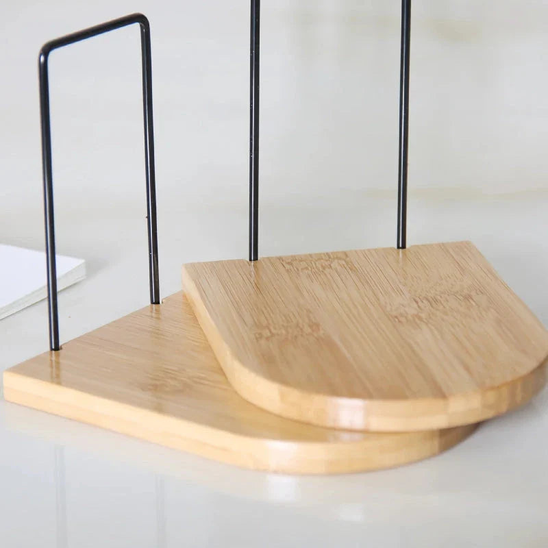 Natural Bamboo Desktop Organiser and Bookend - Stylish and Functional Desk Accessory for Kiwi Workspaces