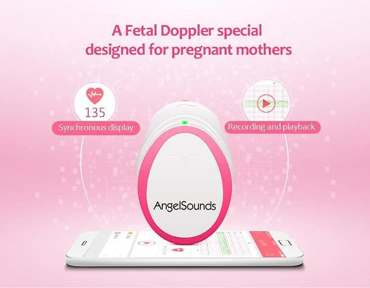 Angelsounds Portable Fetal Doppler for safely monitoring your unborn baby's heartbeat and movements