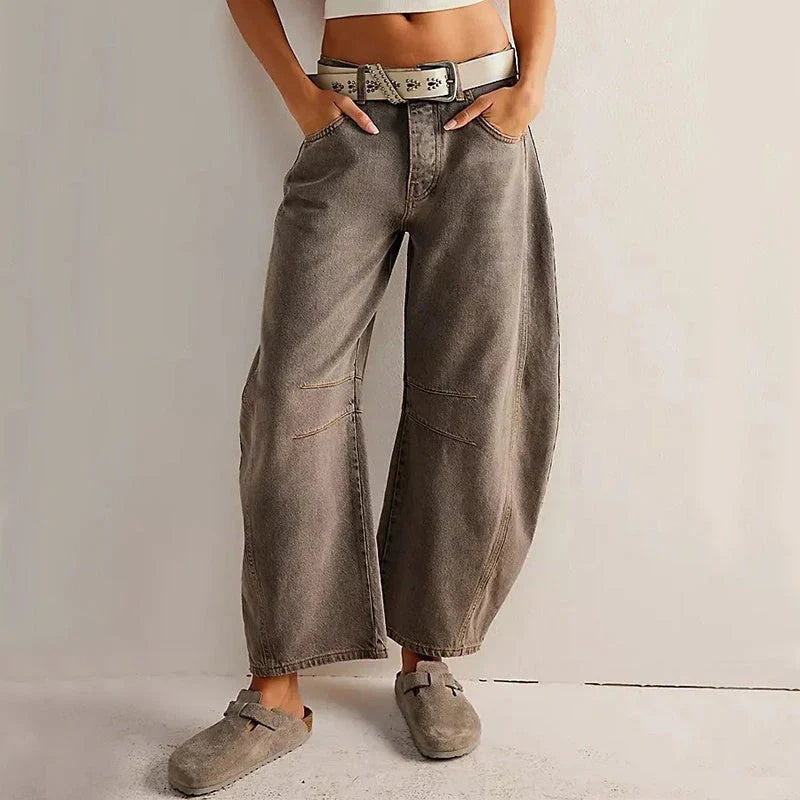 Fashion Loose Wide-leg Pants in Light Blue for Women - Comfortable and Stylish Summer Trousers