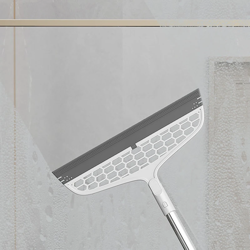 Versatile 3-in-1 Silicone Cleaning Broom for Floors, Windows, and More - Effective Cleaning Tool with Long Handle and 180-Degree Rotation