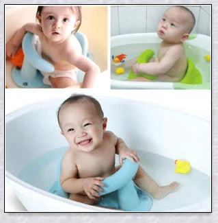 Deluxe Baby Bath Seat with anti-slip suction cups and supportive back and leg rest for a comfortable and secure bathing experience