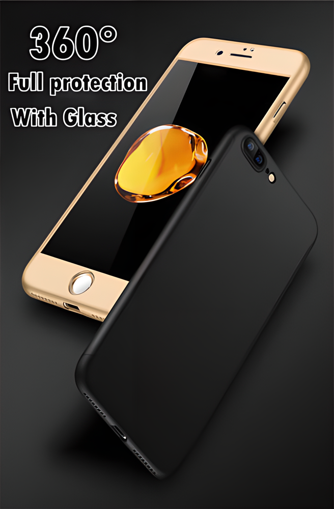 Ultra-Slim iPhone Case with Protective Glass - Sleek Design, 360-Degree Protection, Shatter-Resistant Screen