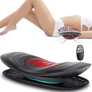 Electric Lumbar Massager with Vibration Massage, Dynamic Traction, and Infrared Heat Therapy for Back Pain Relief