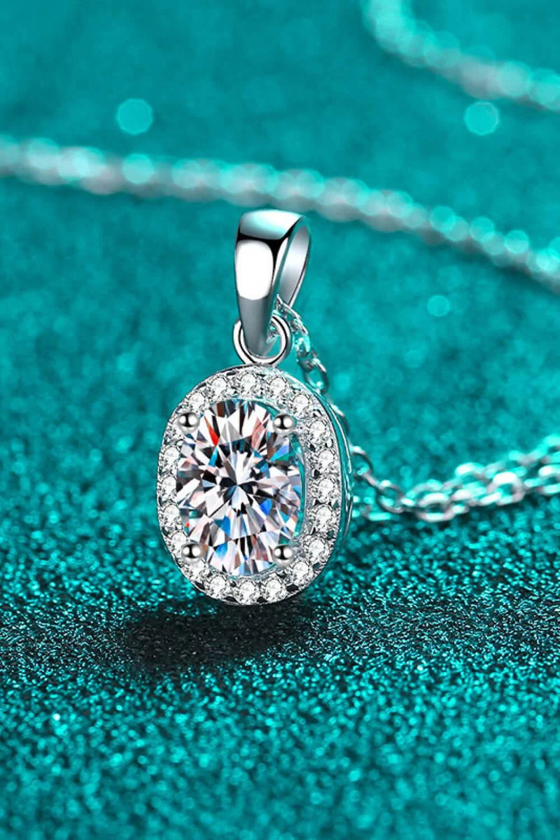 Shopfluxpro NZ Sustainable 1 Carat Moissanite Pendant Necklace - Crafted in Aotearoa