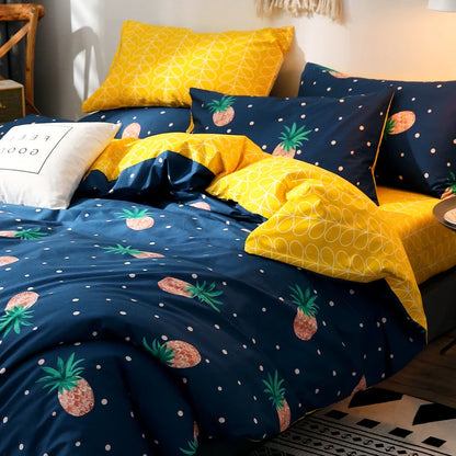 Premium cotton 4-piece duvet set with heart-inspired pattern, available in a range of Kiwi-friendly sizes