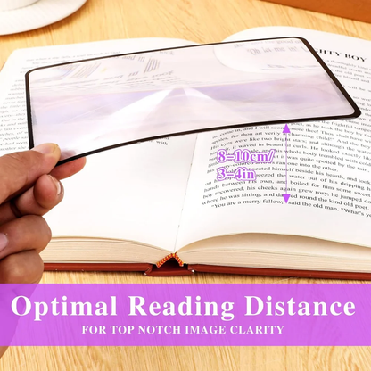 Ultra-Thin 3X Magnifying Reading Aid Sheet for Kiwi Seniors with Portab