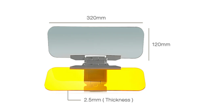 Glare-Blocking HD Car Sun Visor with Dual-Panel Design for Day and Night Driving