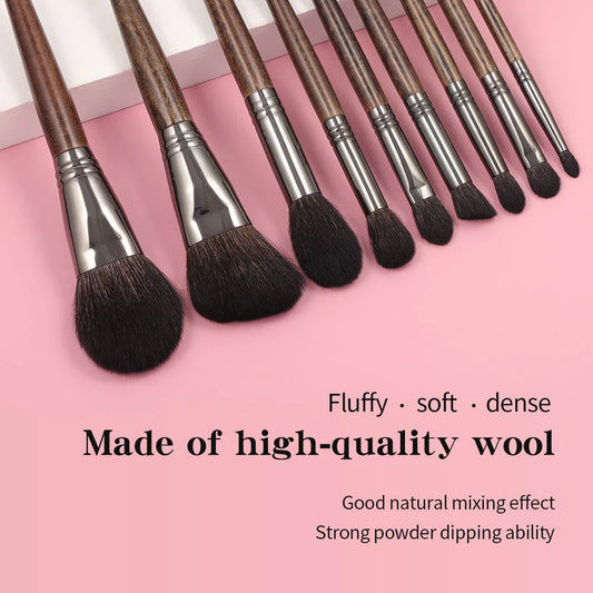 22-Piece Premium Makeup Brush Set with Soft Synthetic and Goat Hair Bristles for Flawless Makeup Application