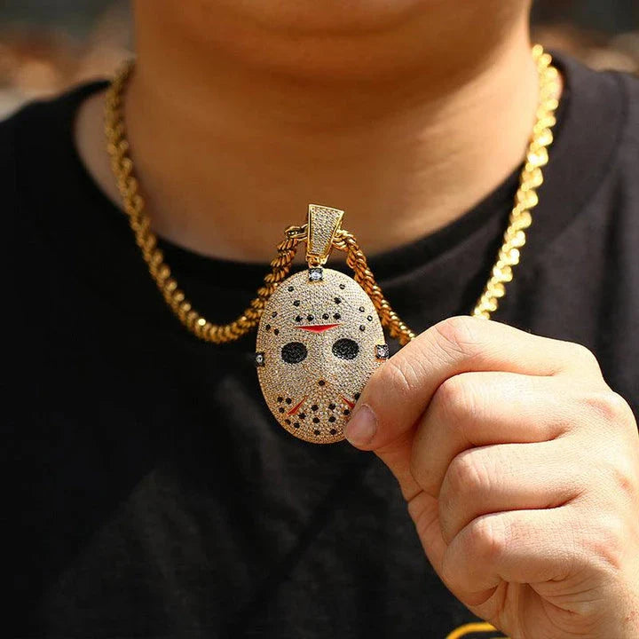 Copper chainsaw-inspired pendant necklace with fried dough twist chain, a bold and unique fashion accessory for the adventurous Kiwi