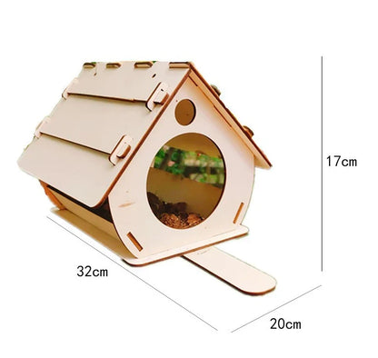 Eco-Friendly Wooden Bird Feeder with Simple DIY Assembly for Kiwi Homes