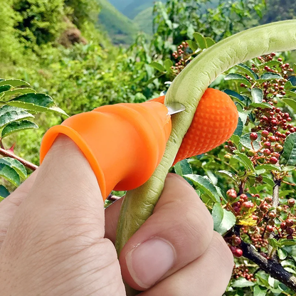 GardenBliss™ Pruning Knife & Finger Protector - Stainless-steel blade, silicone finger cover for safe and efficient gardening