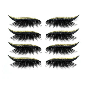 Glams Reusable Eyeliner and Eyelash Stickers in various colours for effortless glamour