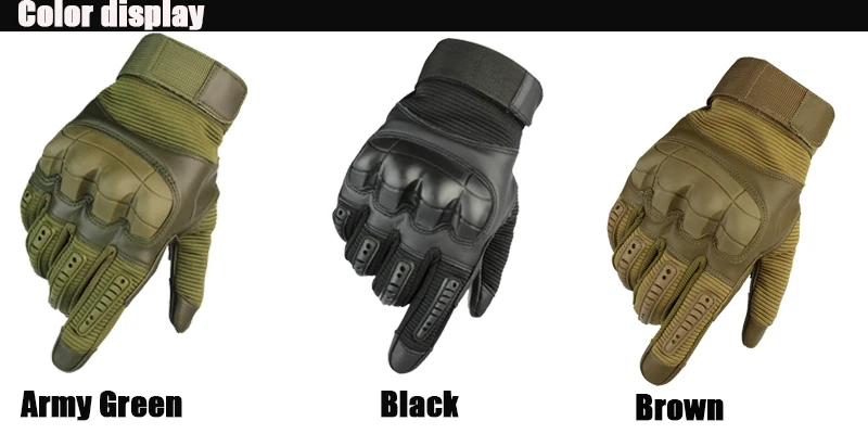 Touch Screen Military Full Finger Gloves with carbon fiber shell, breathable mesh, and shock-absorbing foam for Kiwi tech enthusiasts