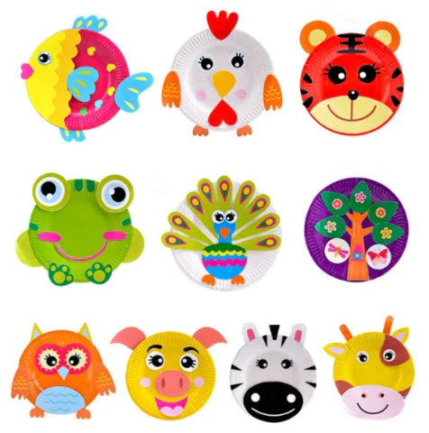 Adorable animal paper plate craft kit for Kiwi kids, featuring eco-friendly materials and vibrant designs to spark creativity